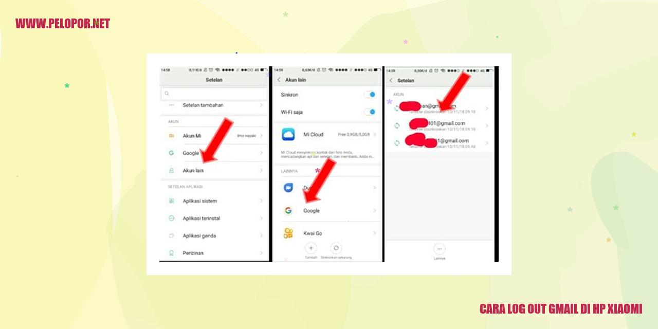 Cara Log Out Gmail di HP Xiaomi