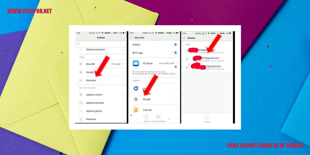 Cara Logout Gmail di HP Xiaomi