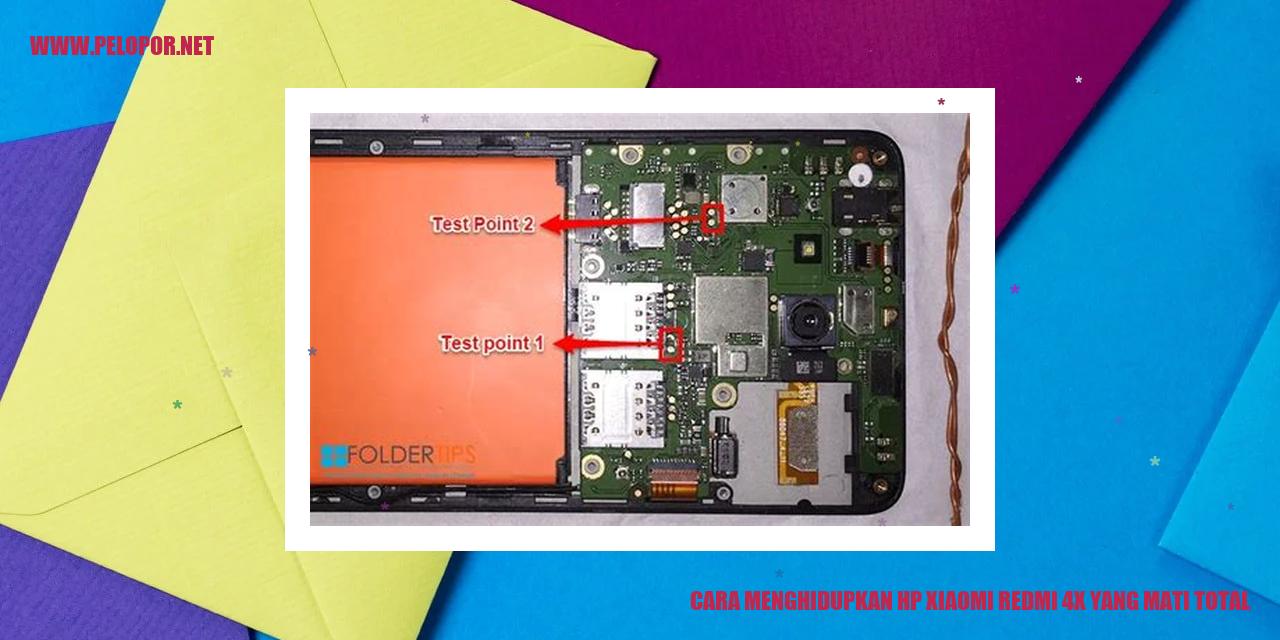 Cara Menghidupkan HP Xiaomi Redmi 4X yang Mati Total